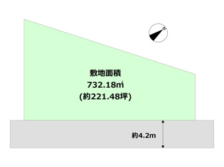 宝塚市花屋敷松ガ丘売り土地の間取り