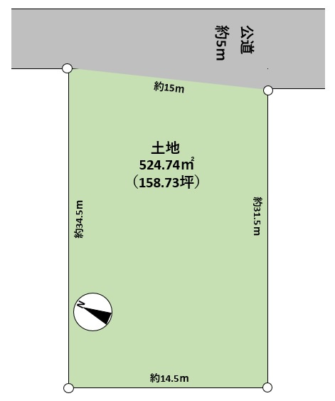神島3620売地の土地図