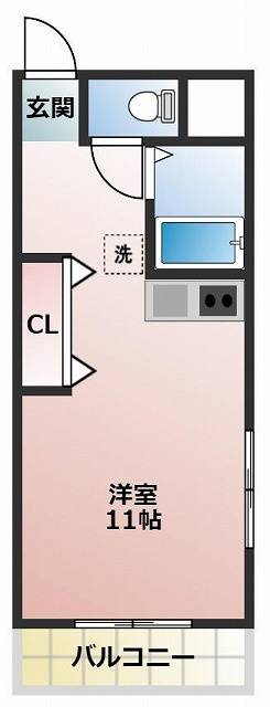 リヴィエラ天神の間取り