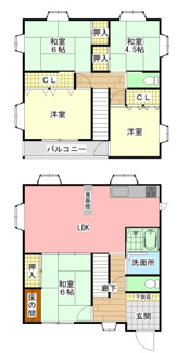 【間取り】 | 東平原二丁目中古二階建