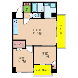【間取り】 | パレス東洋６号館