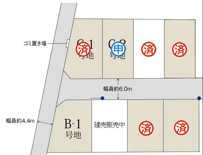 【区画図】 | 高知市鴨部/残り３区画