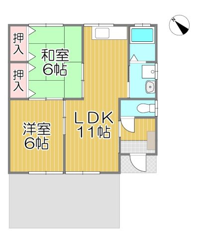 玉名郡長洲町大字高浜のテラスの間取り