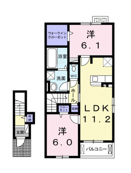 【間取り】 | サンテラス中央Ⅱ