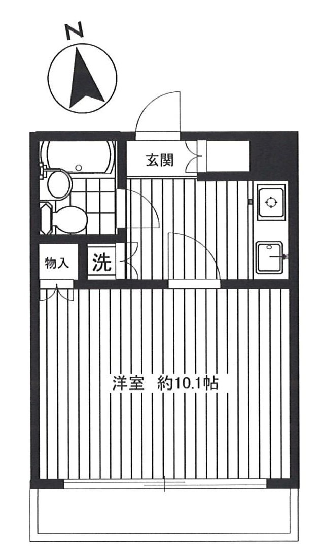 文京区本郷２丁目の賃貸マンションの間取り|1K