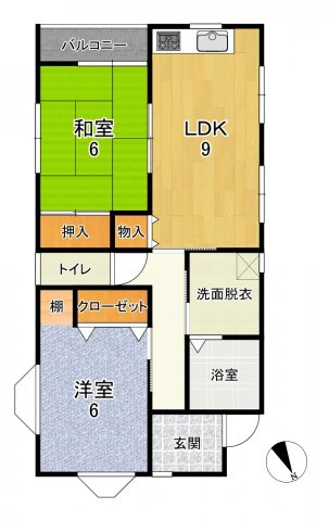 コーポラスいちぶの間取り