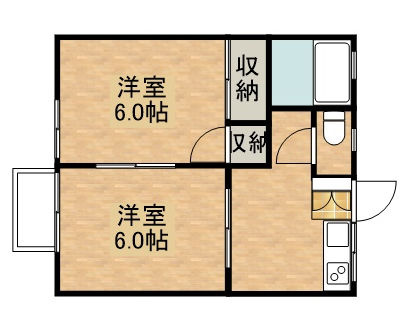 【間取り】 | ピースコート泉が丘　B