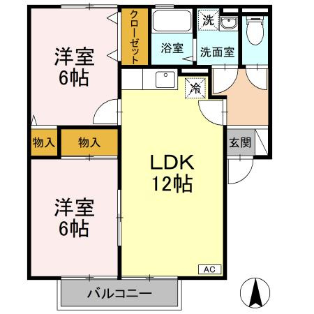 【間取り】 | サンコート森松　C棟