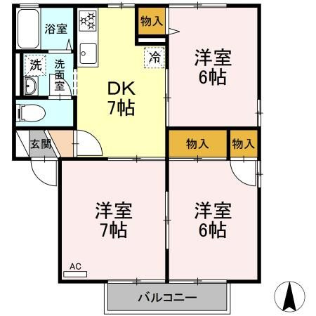 【間取り】 | リッツハウス森松　B棟