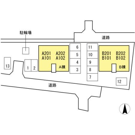 【区画図】 | リッツハウス森松　B棟