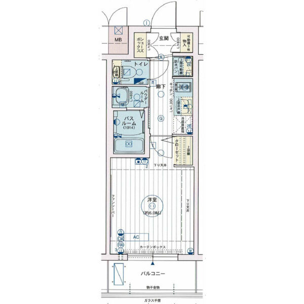 エステムコート名古屋金山ミッドクロスの間取り