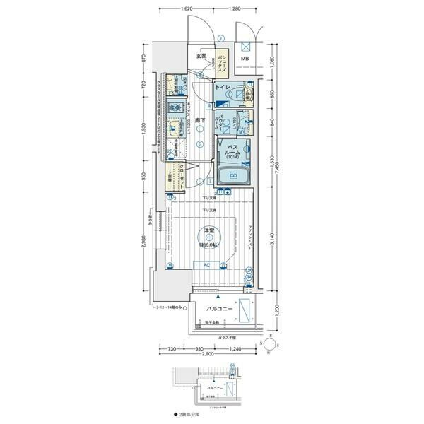 エステムコート名古屋新栄アクシスの間取り