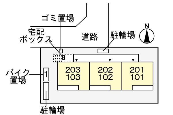 アドラーブルの駐車場