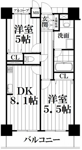 【間取り】 | エスリード鴻池新田駅前