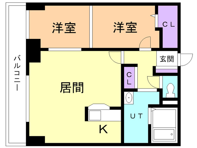秀弐番館の間取り