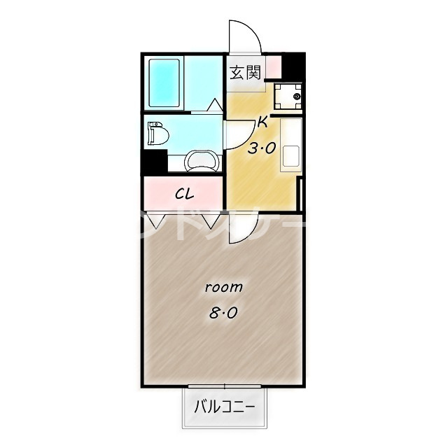 グローリア　Ｂの間取り|高崎、前橋、伊勢崎エリアのお部屋探しはエンドスケープまで！お客様の理想お聞かせ下さい♪