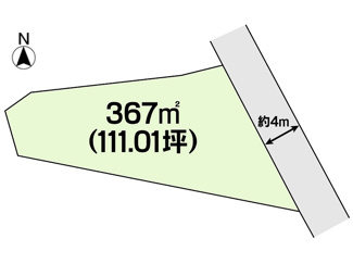 【区画図】 | 土地　玉島柏島　全1区画　111.01坪 | 区画図です。