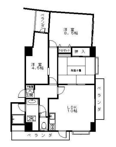グランボヌール青葉台の間取り