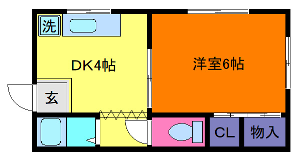 ハイツ八坂の間取り