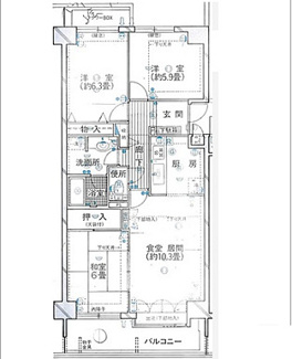 【間取り】 | 井口台パークヒルズ壱番館