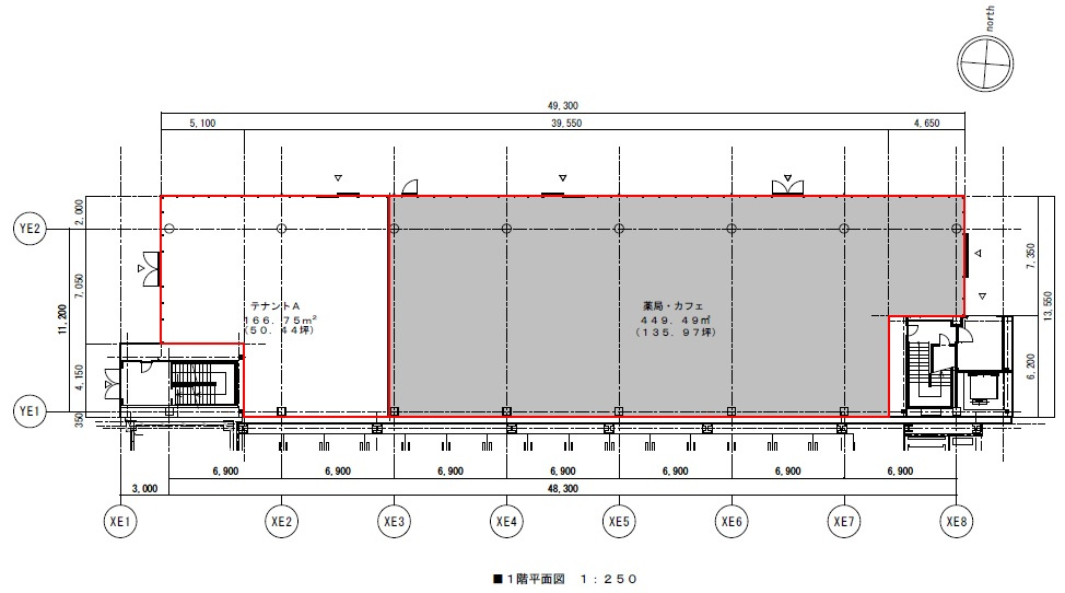 あちてらす倉敷　南館の区画図