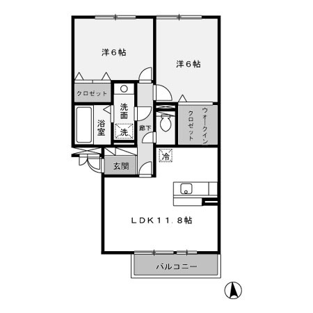 【間取り】 | リバーサイド・K | リバーサイドK