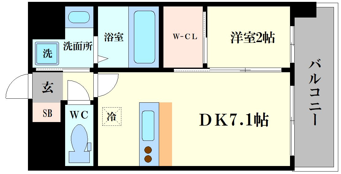セレニテ難波ミラク壱番館の間取り