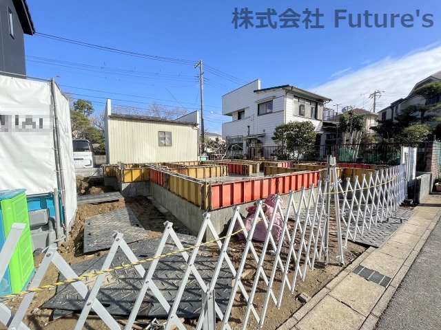 流山市加4丁目　新築戸建　全1棟の外観|現地の写真になります。