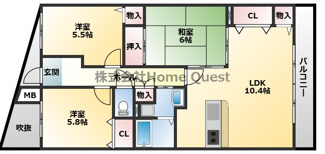 【間取り】 | グラシア久宝園