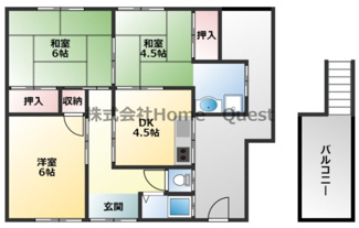 【間取り】 | 楽音寺4丁目平屋