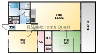 【間取り】 | エトワールヴィルR八尾植松町