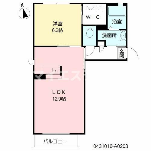 【間取り】 | シャンブル・イーストパーク２