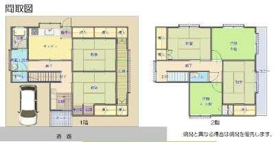 和歌山市北出島　中古戸建の間取り