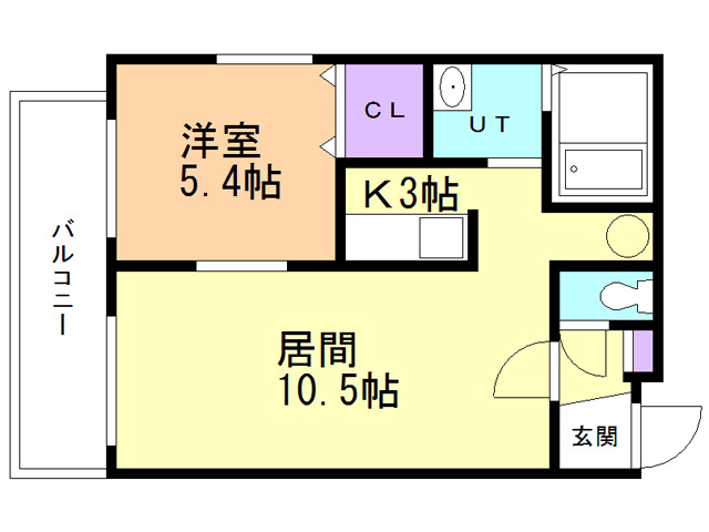 プレジャー室蘭駅前Ⅱの間取り