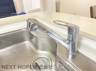 【キッチン】 | エンゼルハイムリバーサイド武庫川 | キッチン水栓はシャワーハンドルです♪大きなお鍋も楽に洗えますね(^^)