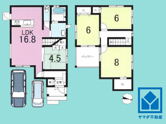伏見区羽束師菱川町の間取り