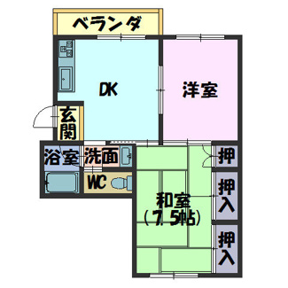 【間取り】 | シャトー香芝