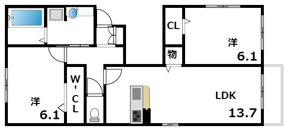 D－ROOM本山北町の間取り
