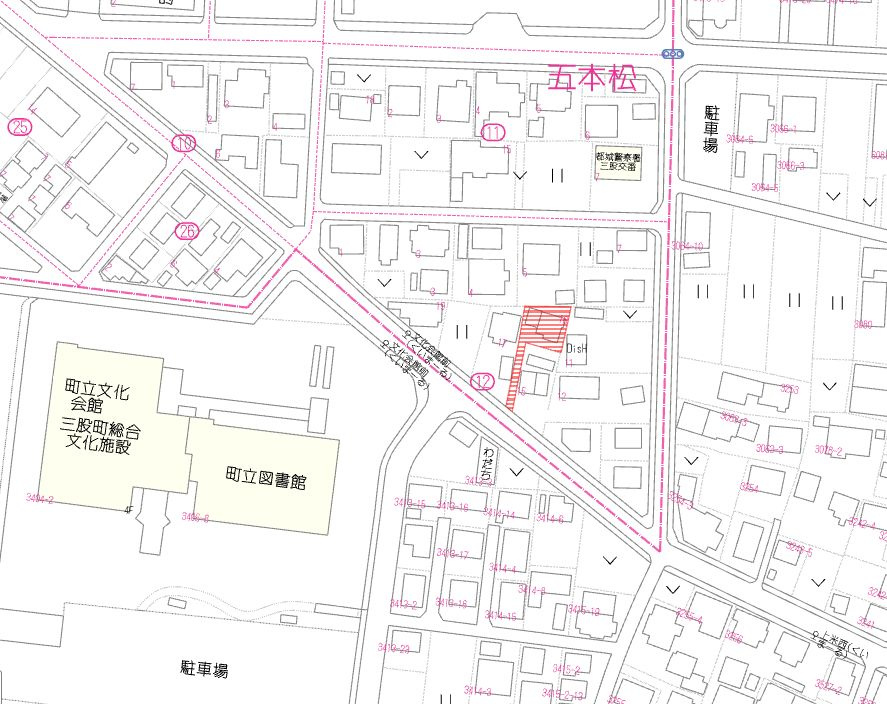 北諸県郡三股町五本松の売地の土地図