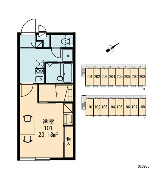 レオパレスONOの区画図|画像3