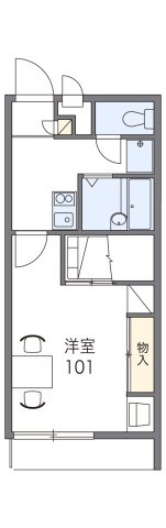 レオパレス不動塚Ⅱの間取り|画像2