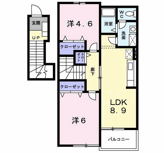 【間取り】 | エヴァーグリーン吉富Ａ