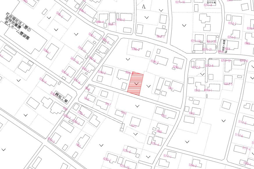 都城市安久町の売地の土地図