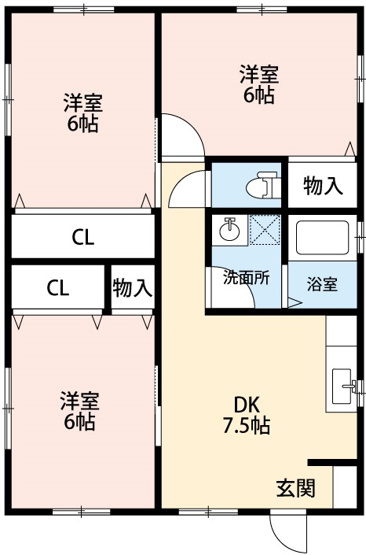 【間取り】 | ライトハイツD棟