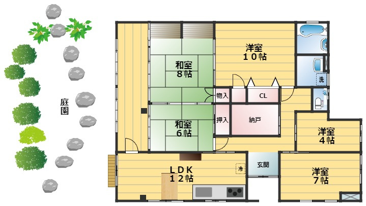 ガーデンヒル鳴滝の間取り