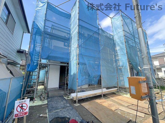 吉川市高久1丁目　新築戸建　全1棟の外観|現地の写真になります。