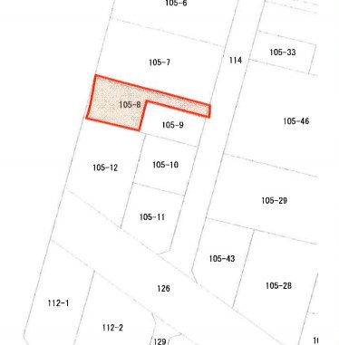見附市南本町3丁目売土地の区画図