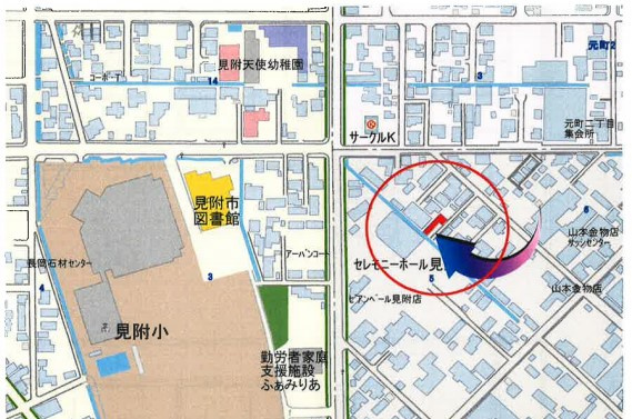 見附市本町4丁目　土地付き中古住宅の地図