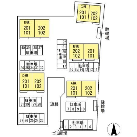 ヴェヌスト　Ｄの区画図