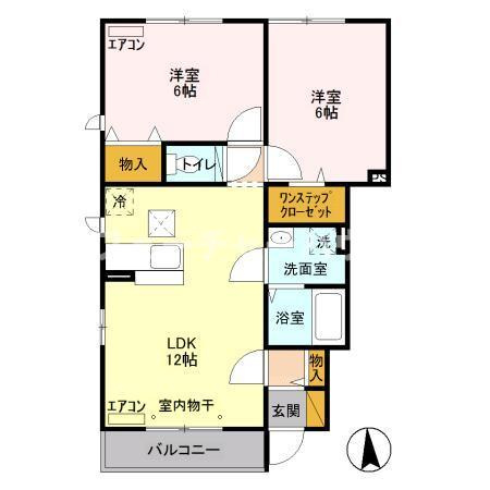 ヴェヌスト　Ｄの間取り